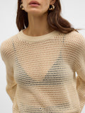VERO MODA Pullover con trasparenze panna