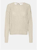 VERO MODA Maglia new verena con trasparenze e fiocco sul retro panna