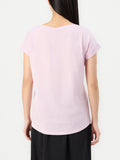 VILA Blusa bimaterica rosa