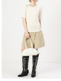 VILA Gonna tilo con cintura beige