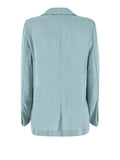 YES-ZEE D Giacca in misto lino azzurro