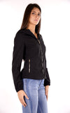 YES-ZEE D Giubbino in softshell con cappuccio nero