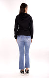 YES-ZEE D Giubbino in softshell con cappuccio nero