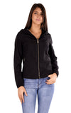YES-ZEE D Giubbino in softshell con cappuccio nero