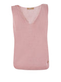 YES-ZEE D Top in maglia smanicato rosa