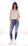 YES-ZEE D Maglia scollo barchetta beige