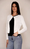 YES-ZEE D Cardigan aperto bianco