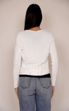 YES-ZEE D Cardigan aperto bianco