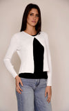 YES-ZEE D Cardigan aperto bianco