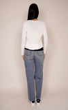YES-ZEE D Cardigan aperto bianco