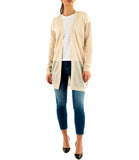 YES-ZEE D Cardigan lungo traforato beige