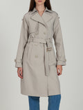 YES-ZEE D Trench lungo doppiopetto GRIGIO/BEIGE