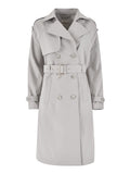 YES-ZEE D Trench lungo doppiopetto GRIGIO/BEIGE