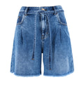 YES-ZEE D Shorts di jeans 5 tasche con pinces DENIM