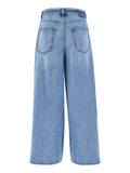 YES-ZEE D Jeans palazzo con fiocco DENIM CHIARO