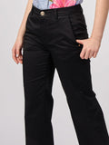 YES-ZEE D Pantalone chinos a gamba dritta nero