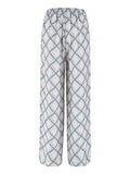 YES-ZEE D Pantalone a fantasia con elastico in vita VERDE ACQUA