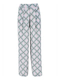 YES-ZEE D Pantalone a fantasia con elastico in vita VERDE ACQUA