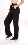 YES-ZEE D Pantaloni con fusciacca in viscosa nero