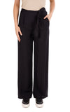YES-ZEE D Pantaloni con fusciacca in viscosa nero