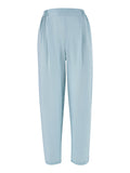 YES-ZEE D Pantaloni con elastico in vita in viscosa turchese