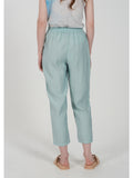 YES-ZEE D Pantaloni con elastico in vita in viscosa turchese