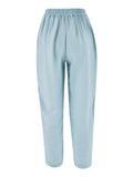 Pantaloni con elastico in vita in viscosa