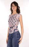YES-ZEE D T-shirt a fantasia BLU/B.CO