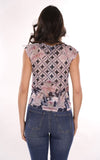 YES-ZEE D T-shirt a fantasia BLU/B.CO