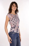 YES-ZEE D T-shirt a fantasia BLU/B.CO