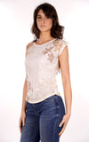 YES-ZEE D T-shirt a fantasia con stampa B.CO/BEIGE