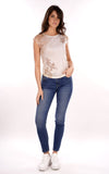 YES-ZEE D T-shirt a fantasia con stampa B.CO/BEIGE