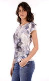 YES-ZEE D T-shirt con stampa sfumata BLU/B.CO