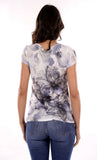 YES-ZEE D T-shirt con stampa sfumata BLU/B.CO