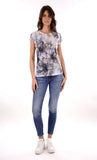 YES-ZEE D T-shirt con stampa sfumata BLU/B.CO