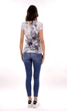 YES-ZEE D T-shirt con stampa sfumata BLU/B.CO