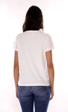 YES-ZEE D T-shirt regular con firma bianco
