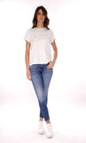 YES-ZEE D T-shirt regular con firma bianco