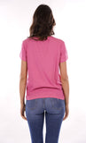 YES-ZEE D T-shirt regular con firma fucsia