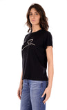 YES-ZEE D T-shirt regular con firma nero