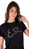 YES-ZEE D T-shirt regular con firma nero