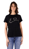 YES-ZEE D T-shirt regular con firma nero
