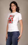 YES-ZEE D T-shirt girocollo con stampa bianco