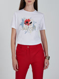 YES-ZEE D T-shirt girocollo con stampa bianco
