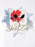 YES-ZEE D T-shirt girocollo con stampa bianco