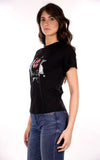 YES-ZEE D T-shirt girocollo con stampa nero