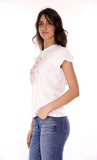 YES-ZEE D T-shirt con box stampa bianco