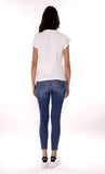 YES-ZEE D T-shirt con box stampa bianco