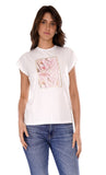 YES-ZEE D T-shirt con box stampa bianco