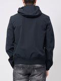 YES-ZEE U Giubbino bomber con cappuccio BLUNAVY